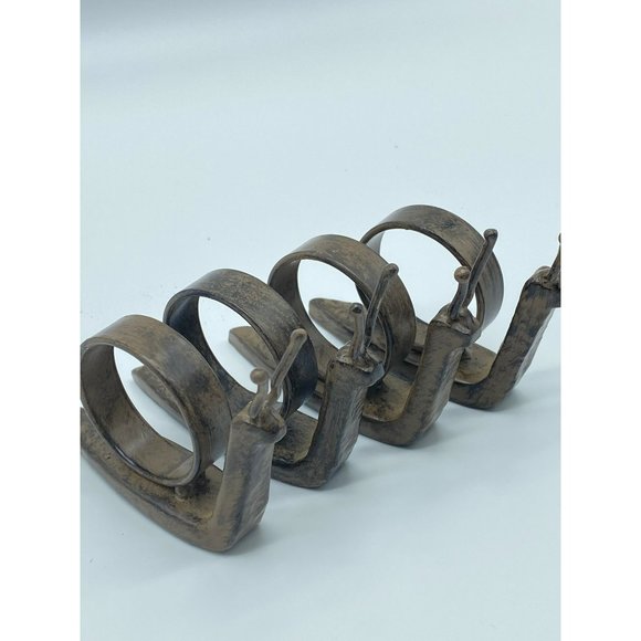 Set of Four Metal Cast Iron Snail Napkin Holders Farmhouse 2.5" H x 1.5" W Retro - Picture 4 of 11
